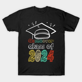 Gameover class of 2024, video gaming, Graduated, senior graduation T-Shirt